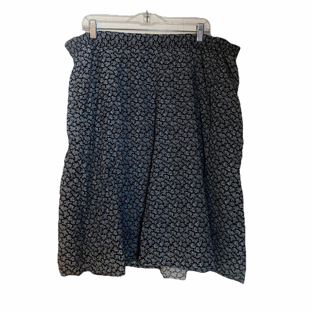Liz Claiborne womens Skirt sz 14 paisley print boho cottagecore Pockets SKU A130